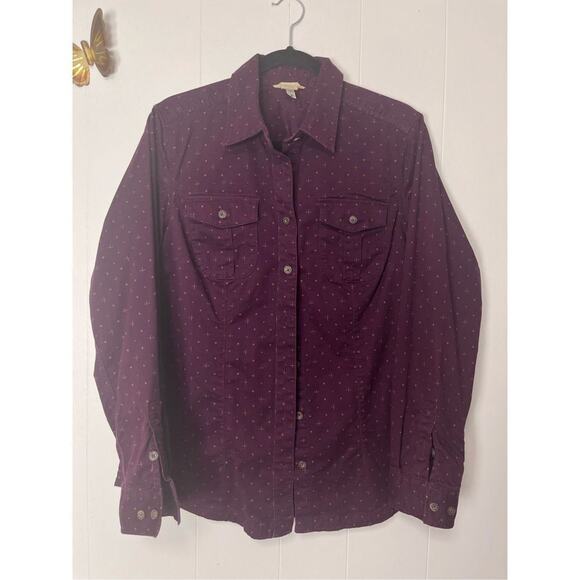 Duluth Trading Co. Purple Button Up Women’s M - Picture 1 of 8